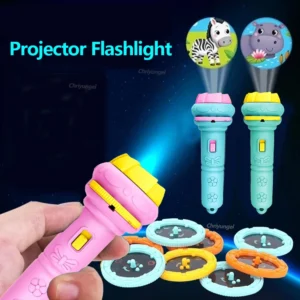Kids Projector Flashlight with 10 Cards 80 Images