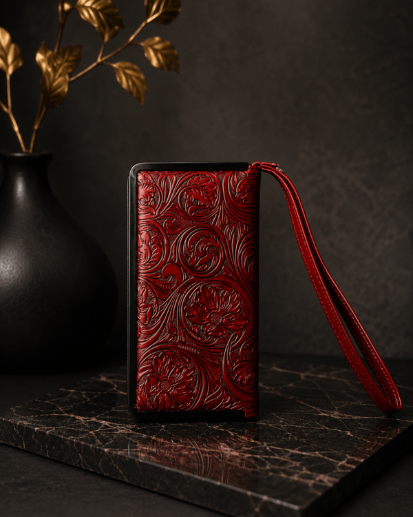 Flora Edition Luxury Embossed Women's Long Wallet – Elegant Floral Edition