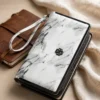 marble_clutch_luxury Luxury Marble Print Zip-Around Women's Wallet