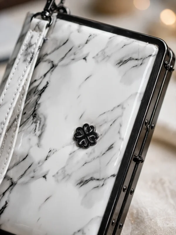 marble_clutch_macro Luxury Marble Print Zip-Around Women's Wallet
