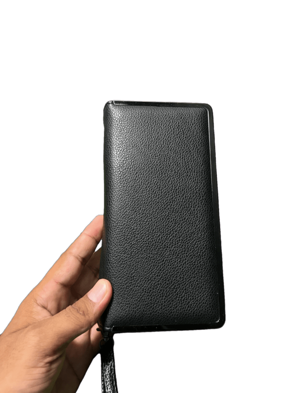 wallet_back_transparent Luxury Leather Clutch Wallet with Wrist Strap